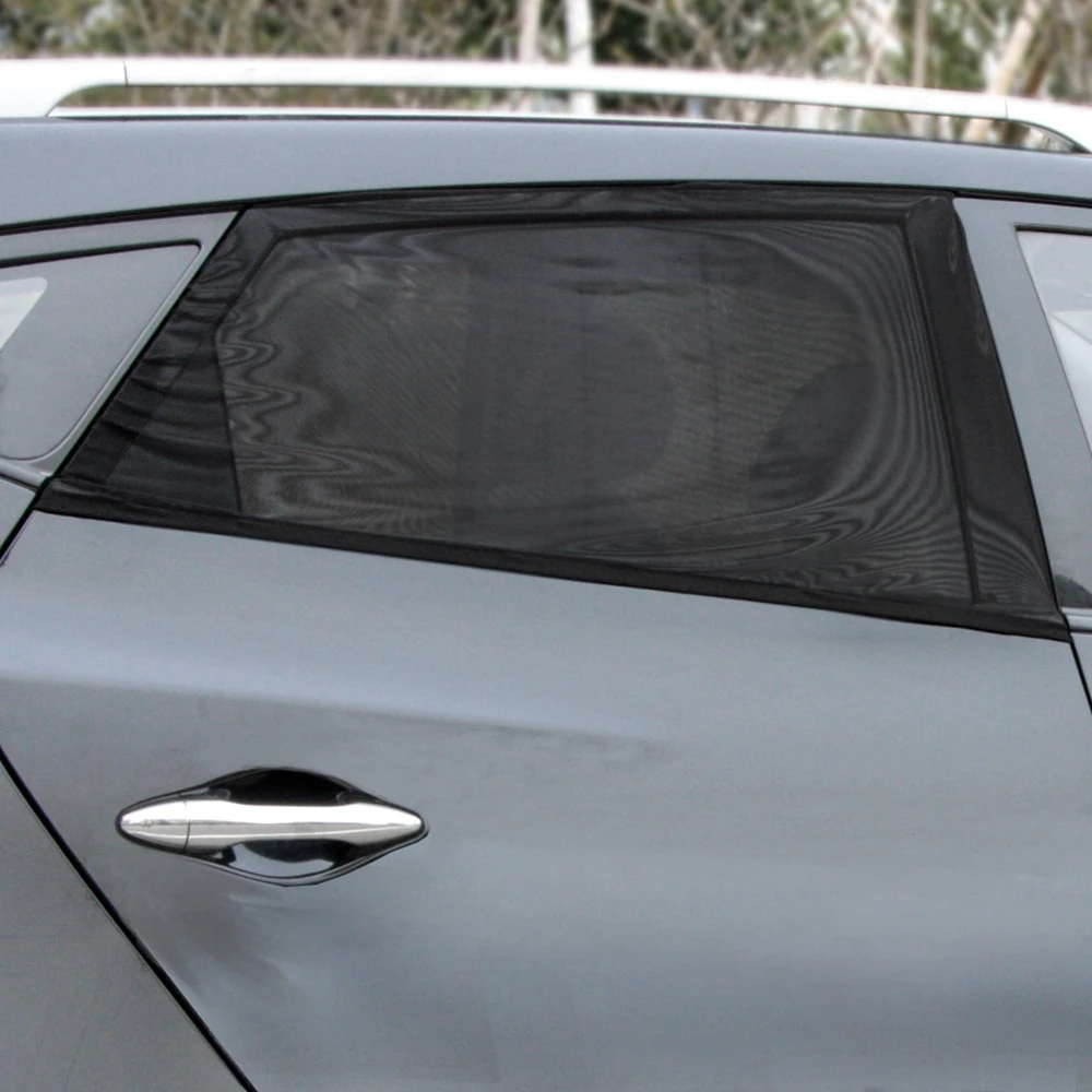 

2pcs Car Sun Shade Side Window Sunshade Universal Fit Rear Large Double Layer Mesh Sun Block Car Accessories