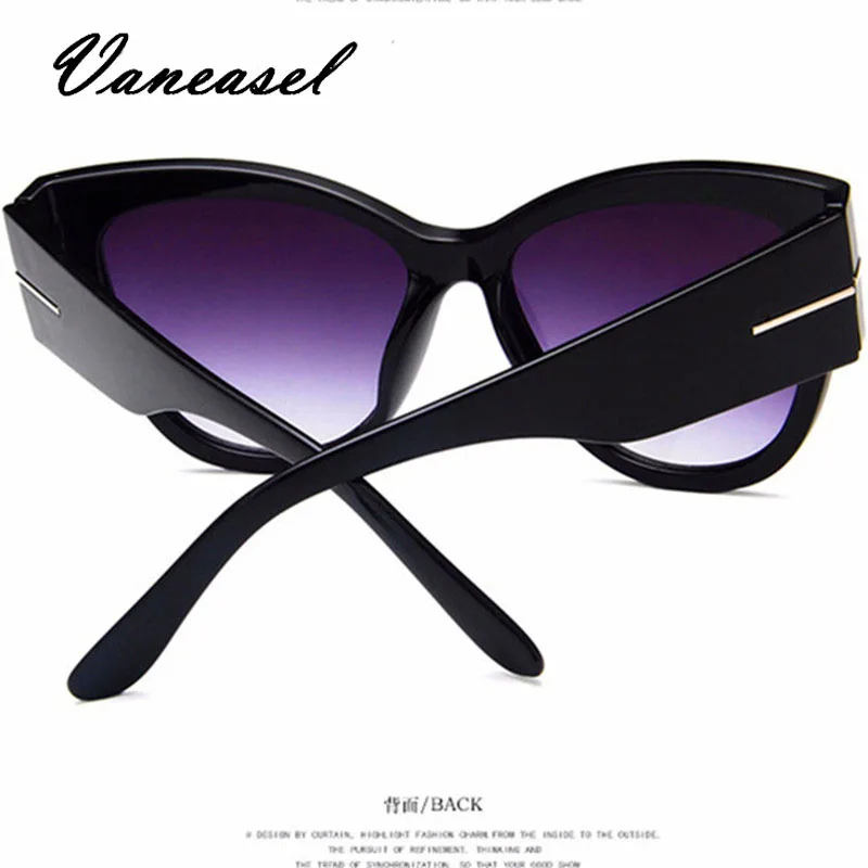VANEASEL Trend Ins Oversized Sunglasses Wild Cat Eye Retro Personality T-shaped Street Shooting Glasses Women and Men | Аксессуары для