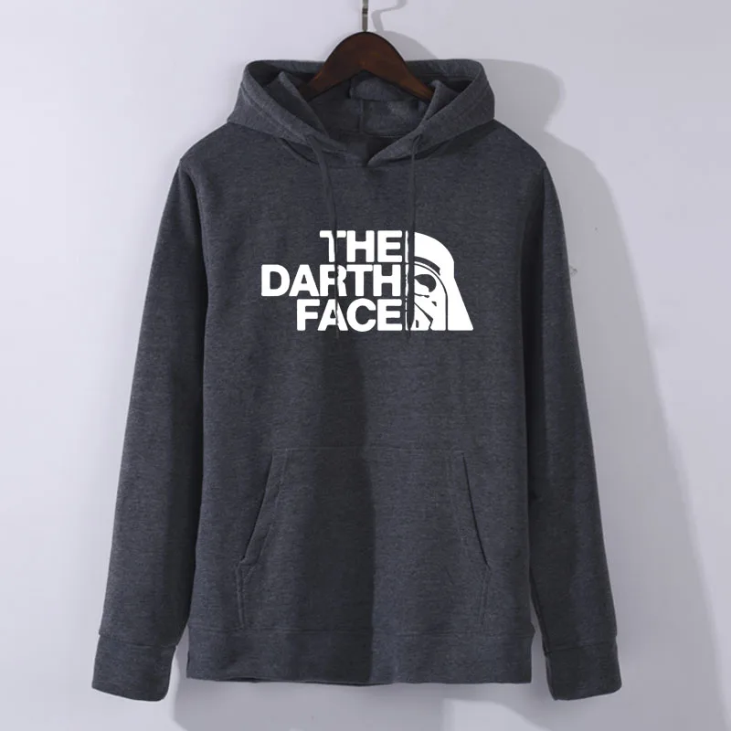 Dark grey 1 Звездные войны, Дарт, худи, толстовка, мужская,, новинка, весна, осень, с капюшоном, лица нет, уличная одежда, Homme, черная, серая, толстовка - Цвет: Dark grey 1