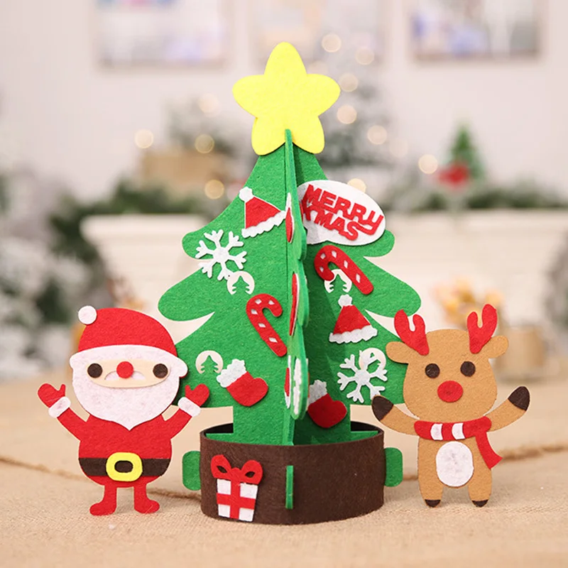 Войлочная Рождественская елка сделай сам новогодние подарки детские игрушки