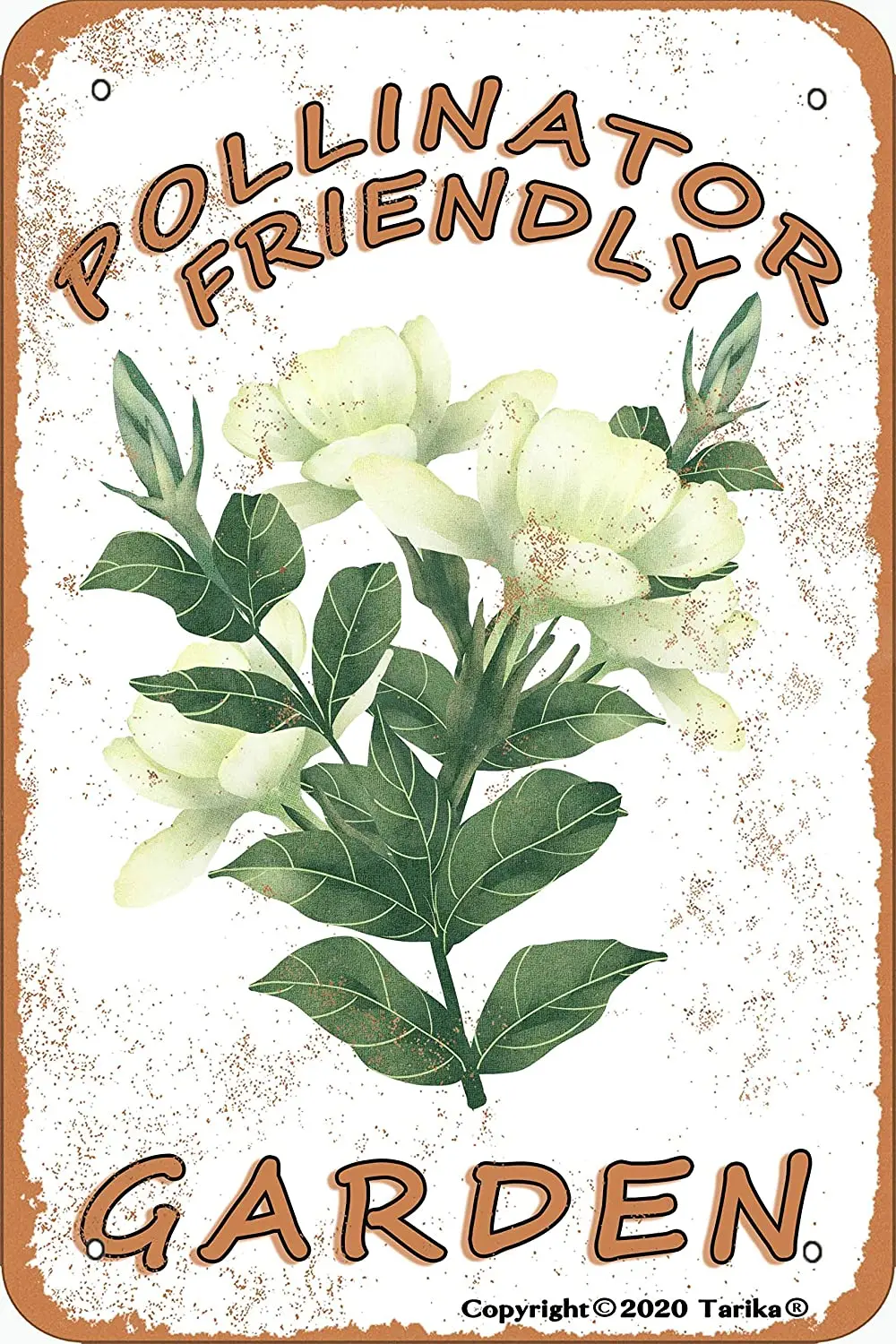 

Pollinator Friendly Garden Iron 8X12 Inch Vintage Look Decoration Crafts Sign for Farmhouse Store Wall Decor