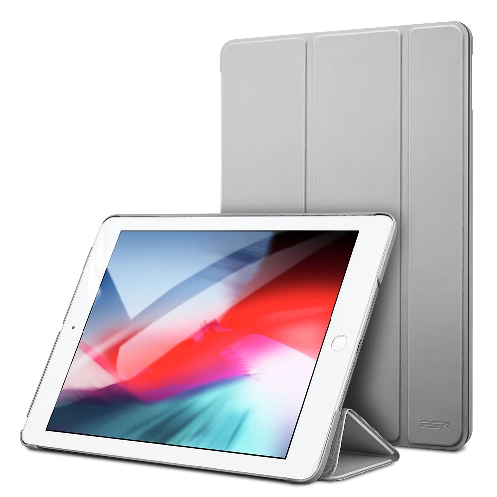 Gray ESR чехол для iPad Air 1 Air 2 9,7 крышка отделения для резинового масла мягкая искусственная кожа ультра тонкий черный синий розовый умный чехол для iPad 9,7 - Цвет: Gray