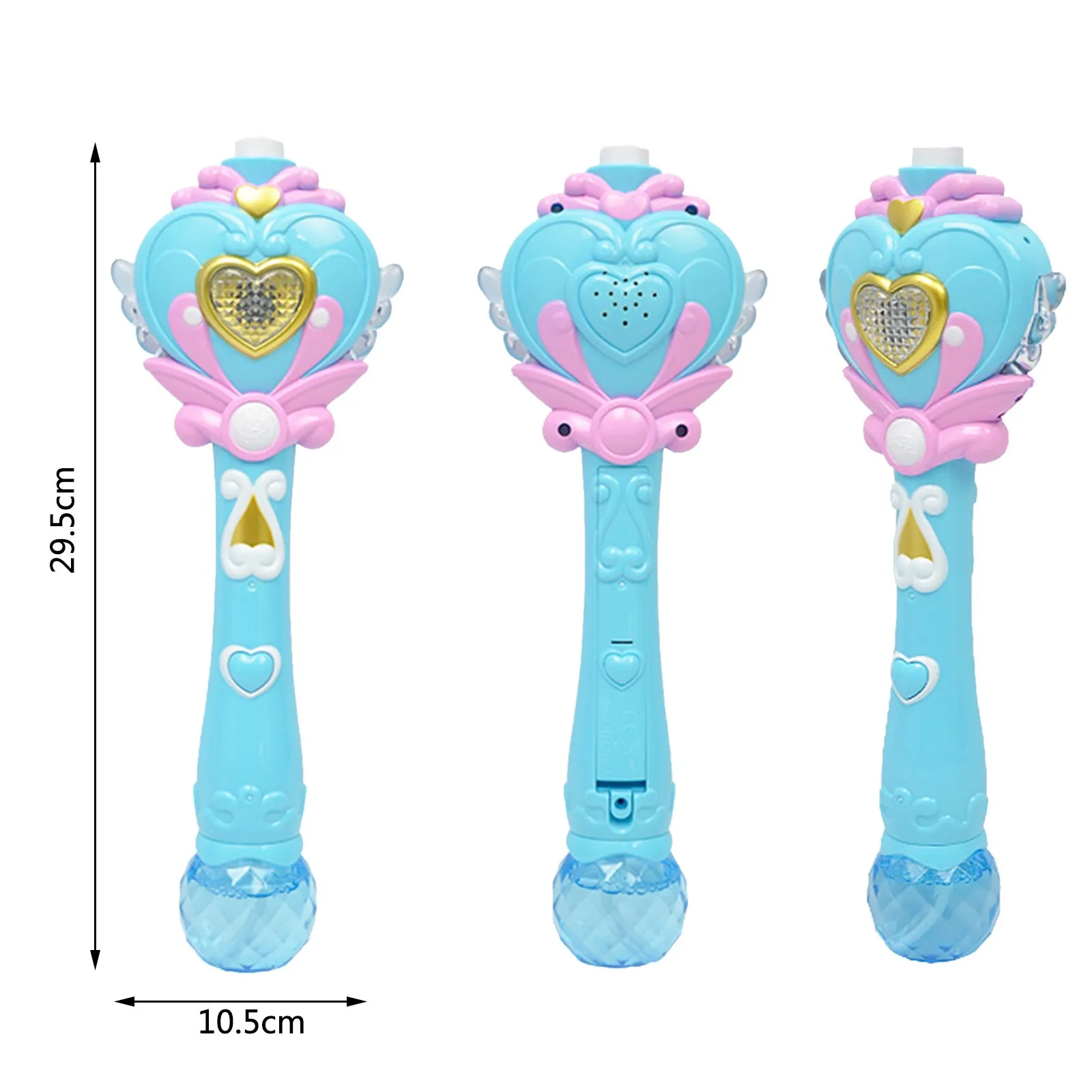 

Musical Light-up Bubble Magic Wand Bubble Machine Bubble Blower with 2 Bottles Bubble Solution, 2 Settings, Gift for Kids Girl#4