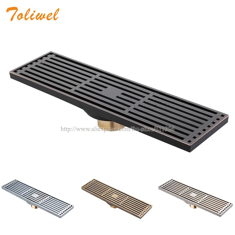 Античная латунь прямоугольная ванная душевая сливная напольная ловушка для