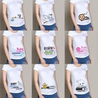 Одежда для беременных женщин детская футболка с забавным принтом для беременных летние топы для беременных новая детская футболка
