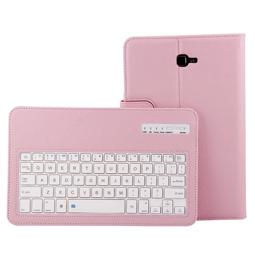 Bluetooth клавиатура чехол для Samsung Galaxy Tab A 10,1 T580 Funda+ пленка+ ручка клавиатура мини беспроводной