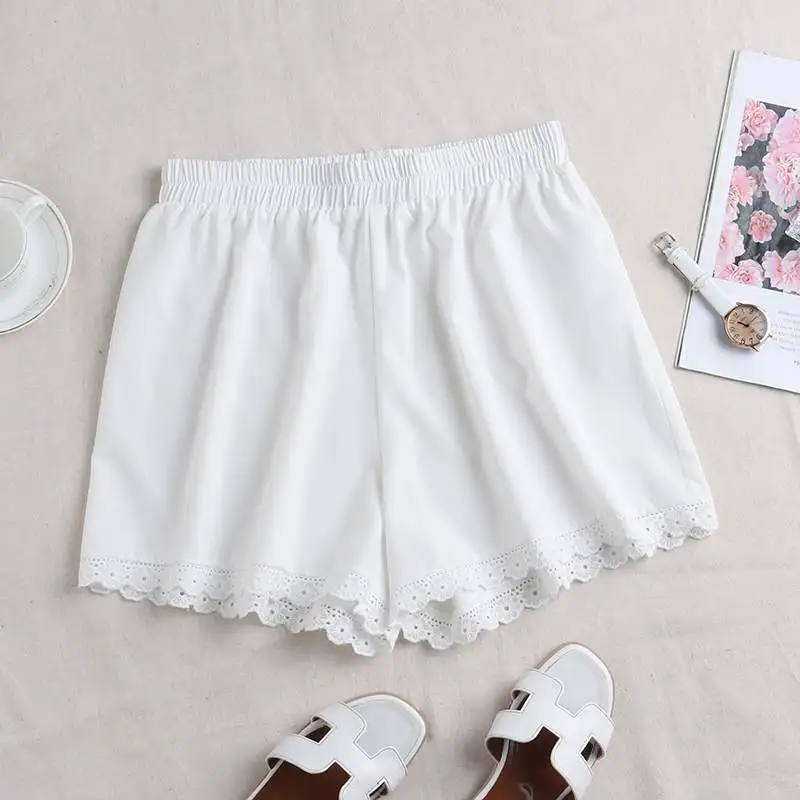 

2021 Summer Plus Size Loungewear Sleepwear Celmia Women Sexy Lace Pajamas Sets Loose Casual Home Clothes V-neck Top Short Female