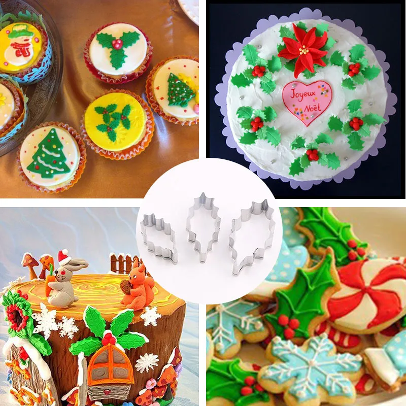

Polymer Clay Cutter Stainless Steel Christmas Holly Leaf Cutting Mold Designer DIY Pottery Ceramic Clay Craft Making Tools
