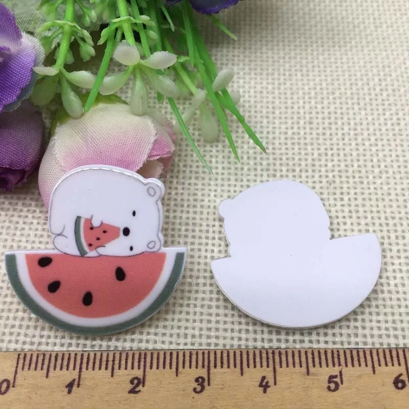 Синий 10 шт/лот японский мультфильм DIY милый девочка Праздничное оформление дома ремесла плоские пластмассовые резиновые аксессуары для волос ремесла - Цвет: Синий