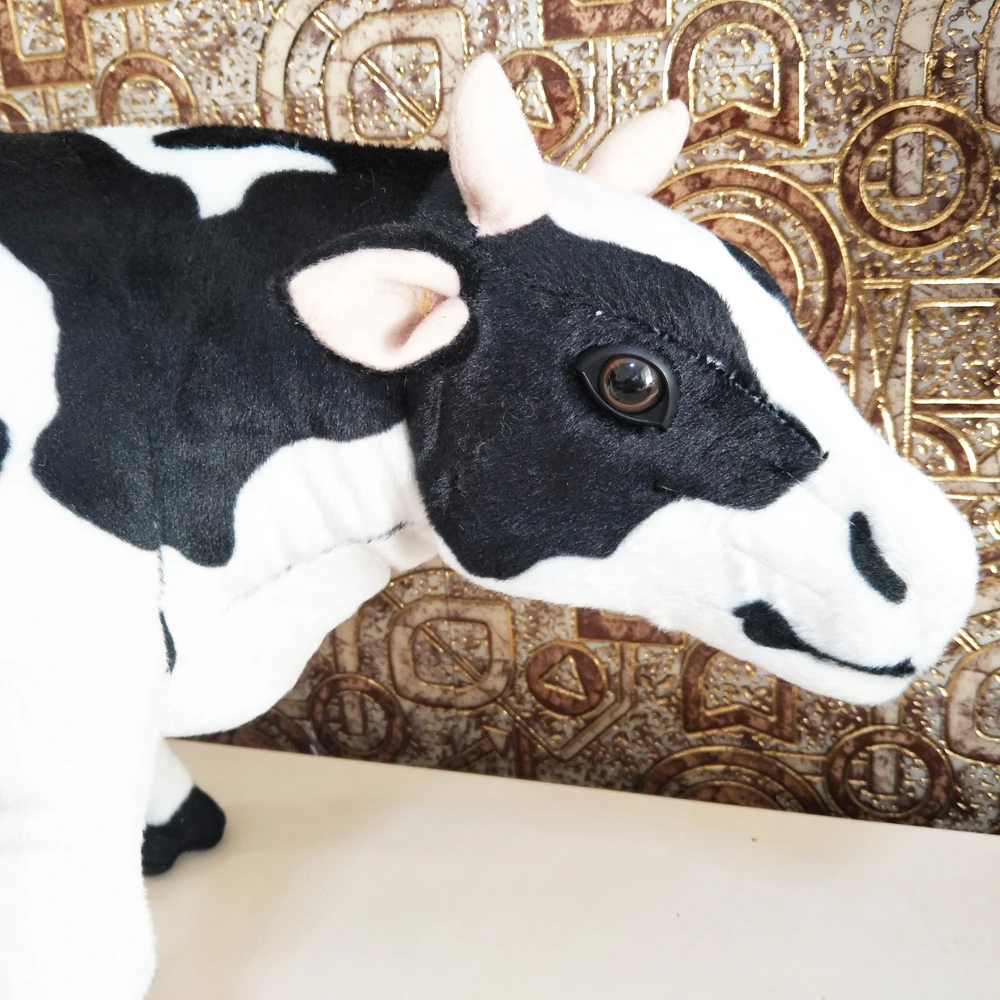 Детская плюшевая игрушка новая белая черная молочная корова Детский