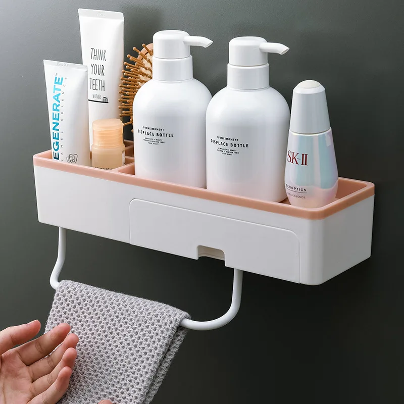 Полка для ванной комнаты органайзер душа настенная стойка шампуня с выдвижным