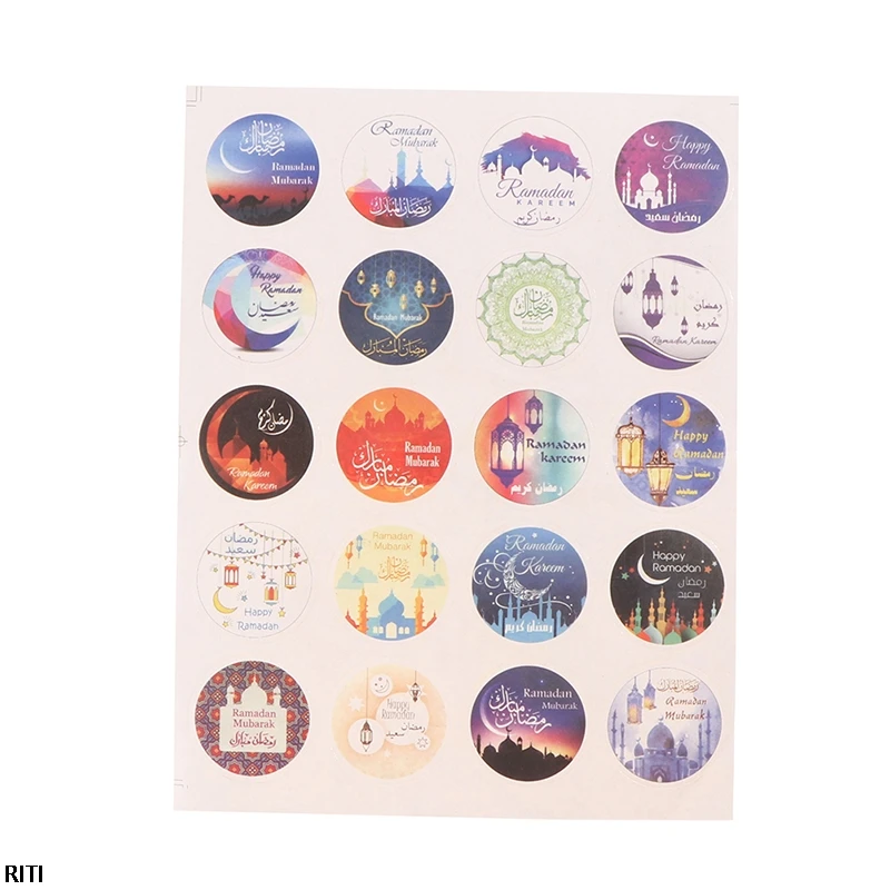 

20Pcs/set Ramadan Mubarak Decorations Paper Sticker Gift Lable Seal Sticker