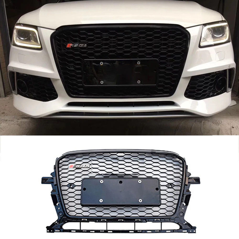 

Modified For Q5 Front Grill For Q5 SQ5 2013 2014 2015 2016 2017 Front Bumper Grille Grills For Trims Front Racing Grill Mesh