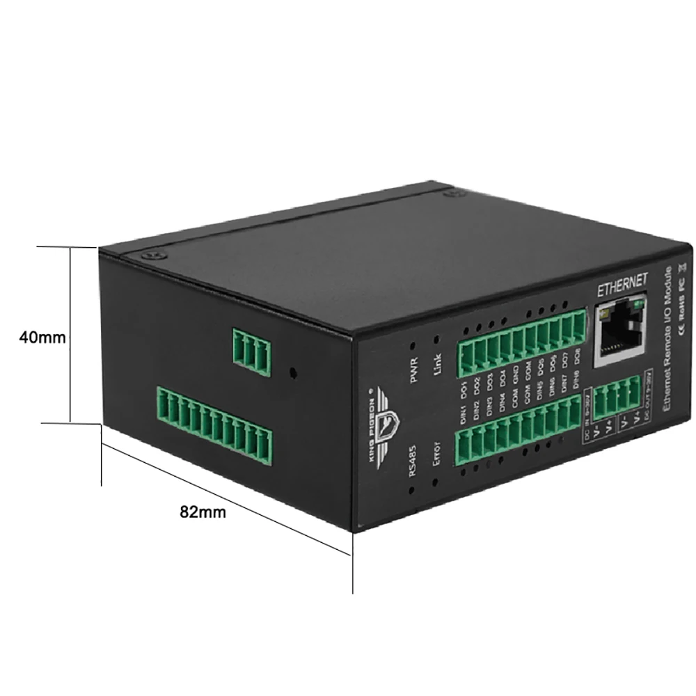 Высокоскоростной импульсный счетчик Ethernet дистанционный IO IOT модуль Modbus TCP сбора