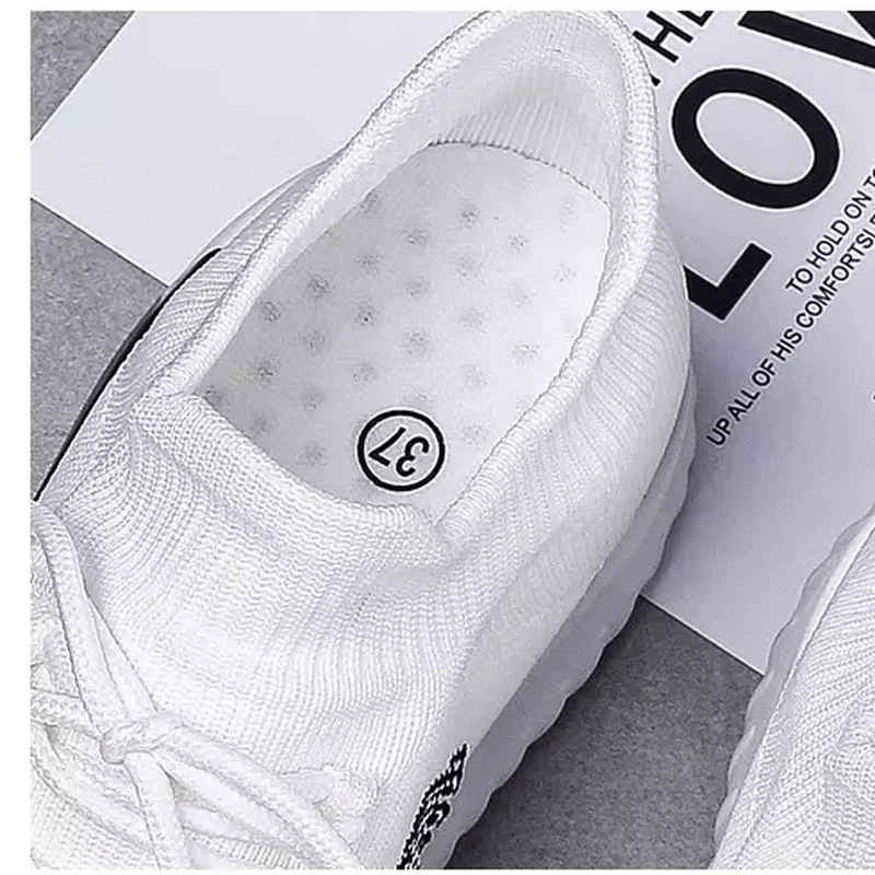 

2021 Women Sneakers White Casual Platform Light Plus-size 35-42 Women's Sock Shoes Mesh Breathable Running Shoes Female trainers