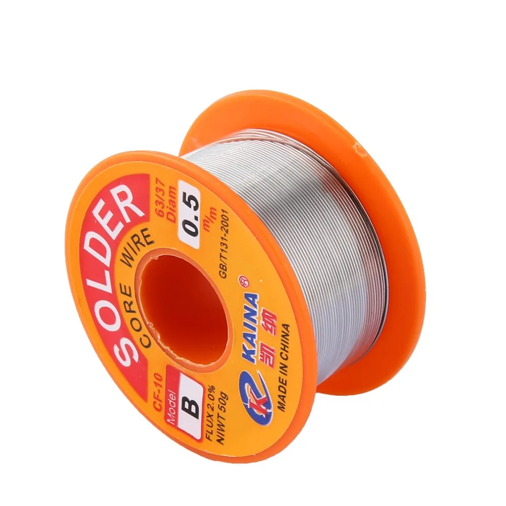 0.5mm 2% Flux Tin Lead Rosin Roll Core Silver Solder Wire Welding Soldering Repairing Tool Reel Melt Kit Electric Melting | Инструменты