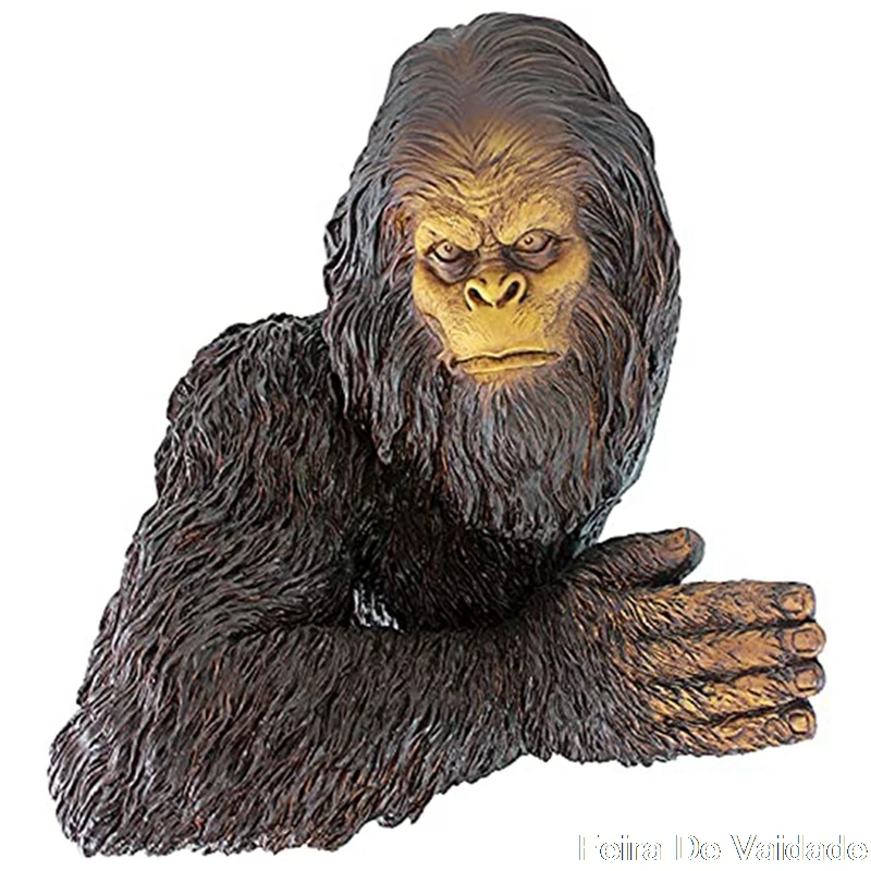 

Gorilla Tree Statue Orangutan Shy Snowman Tree Statue Orangutan 3D Resin Tree Pendant Decoration Wall-mounted Design Statues