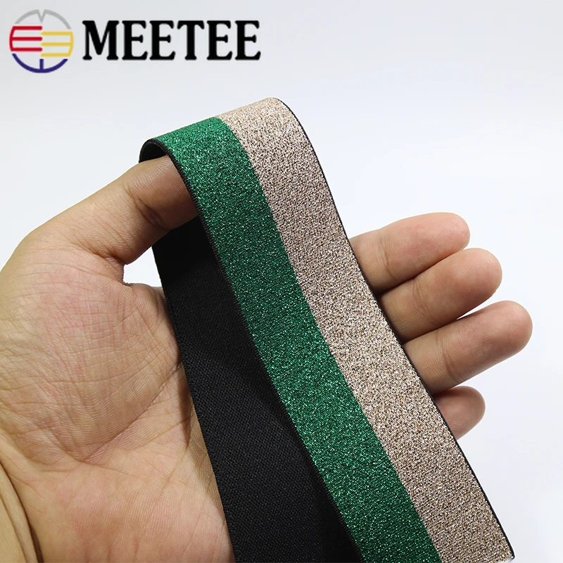 Meetee 40 мм мягкая кожа золото серебро нейлоновые эластичные ленты лямки штаны пояс