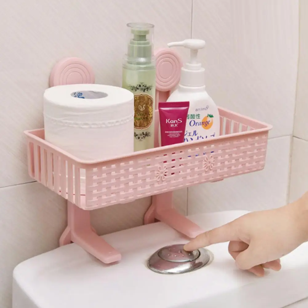 Bathroom Shelf Organizer with Towel Rack Wall Mounted No Drilling Tissue Holder Kitchen bathroom Storage | Дом и сад