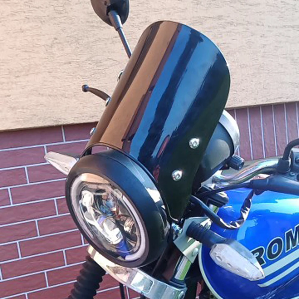 Лобовое стекло 5-7 дюймов для ретро-фар Cafe Racer обтекатель козырек компактный