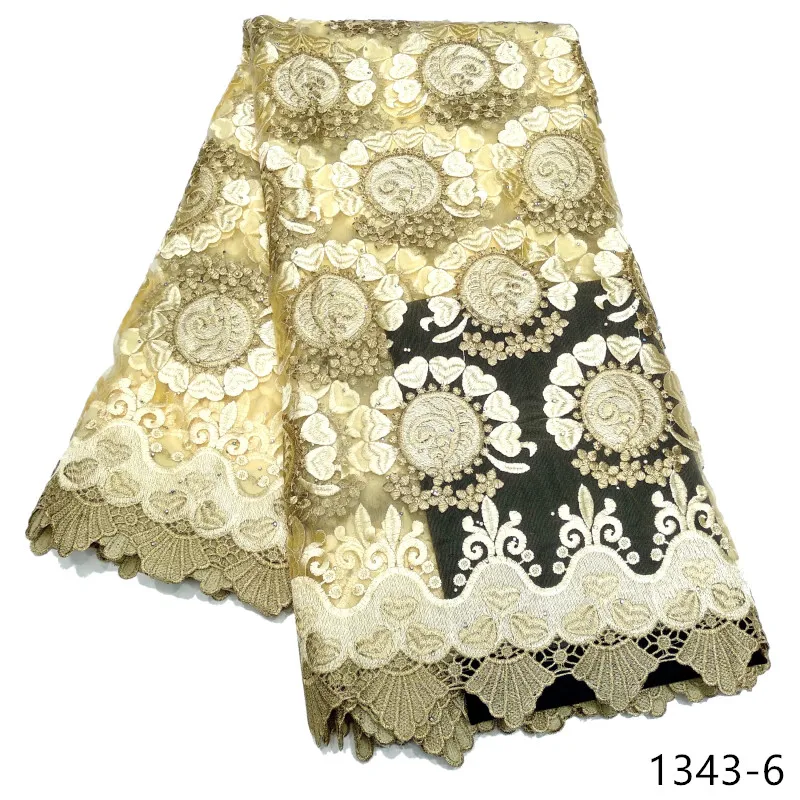 

Best Selling African Lace Fabric With Stones Nigerian embroidery French Fabric 2021 High Quality Nigeria Tulle cord Lace 1343