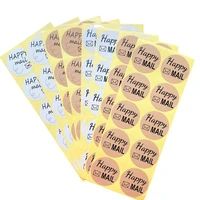 500pcs happy mail sealing sticker round 3 5cm greeting thanksgiving wholesale scrapbook adhesive label gift stationery