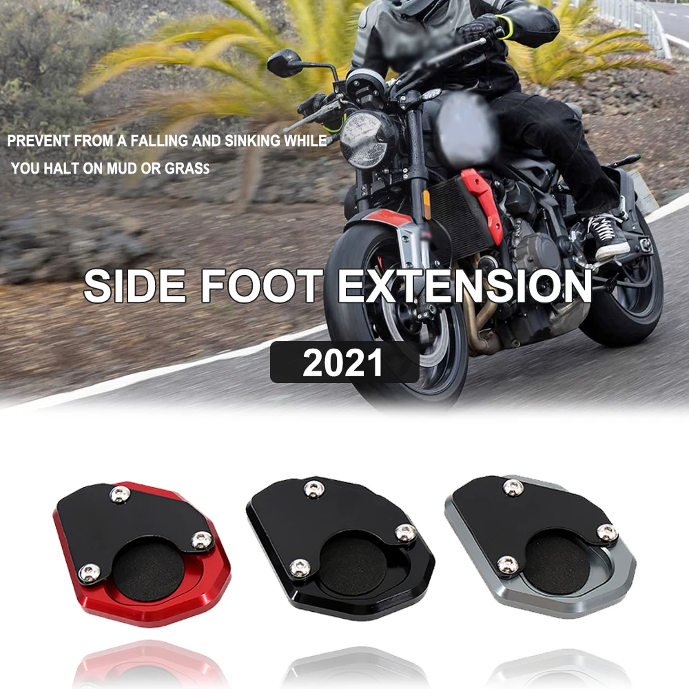 

CNC Aluminum New Kickstand Sidestand Stand Extension Enlarger Pad Motorcycle For Trident 660 For TRIDENT660 For trident 660 2021