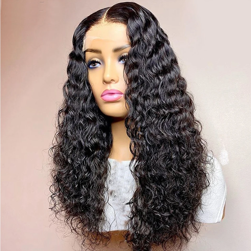 

26Inch Long Kinky Curly Black Color With Baby Hair Wigs Synthetic For Black Women Free Shipping Glueless Lace Front Wigs