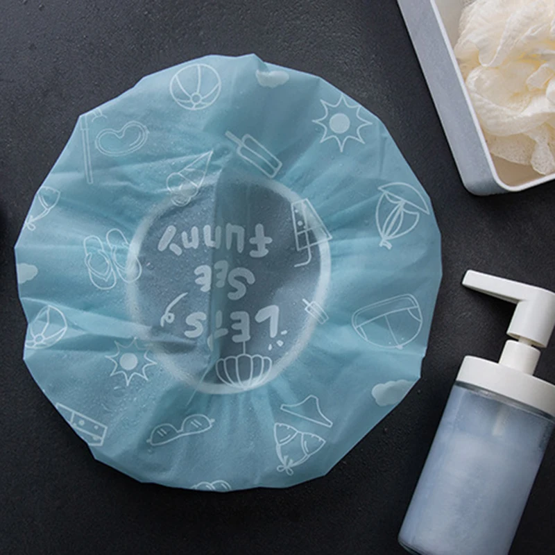 Водонепроницаемая шапочка для ванной эластичная шапка душа многоразовая