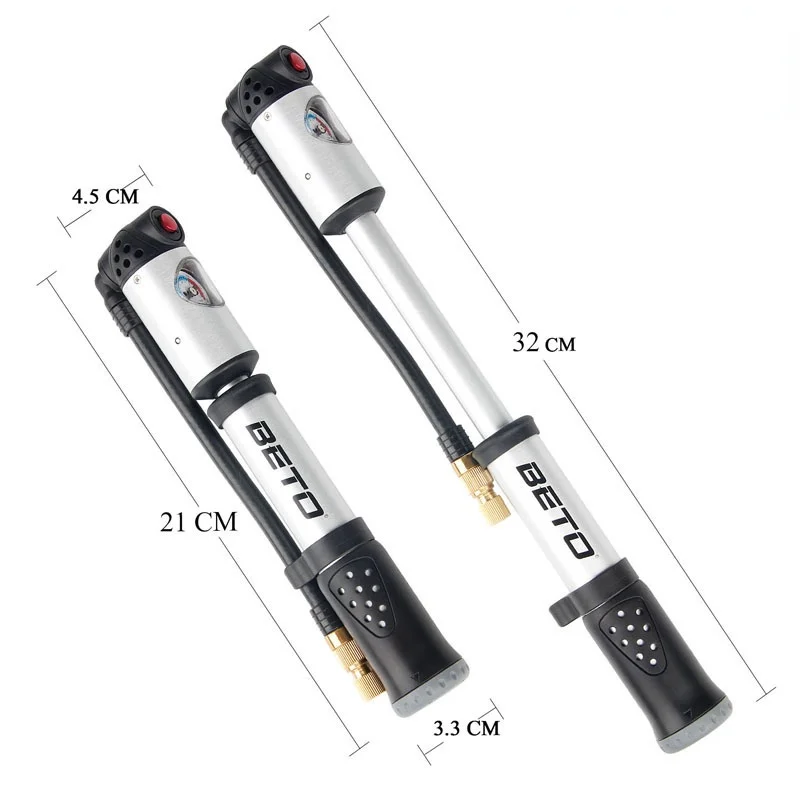 

Air 2 in 1 Shock & Tire 2 Stages Mini Bike Pump with Gauge for Fork & Rear Suspension Mountain Bicycle Schrader & Presta