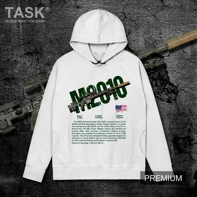 

Men Hoodies USA XM2010 Sniper Rifle Army weapon fans fashion streetwear harajuku casual sportswear Spring Autumn Pullovers male