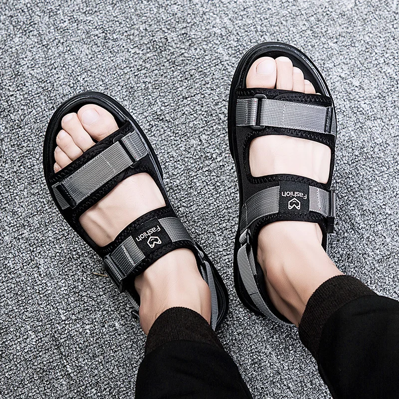 

Sandale Homme Sandal Men Shoes Rubber Sandals Mens Walking Sandalia Masculina Roman Plage Sandales Men's Summer Beach Sport