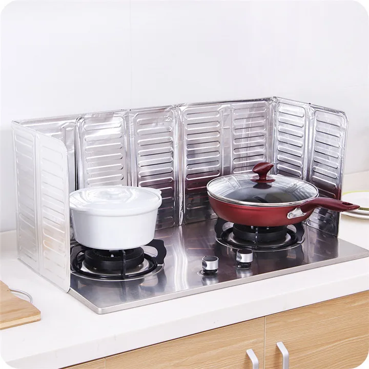 TTLIFE Kitchen Oil Aluminium Foil Plate Gas Stove Splatter Screens Cooking Insulate Splash Proof Baffle Tools | Дом и сад