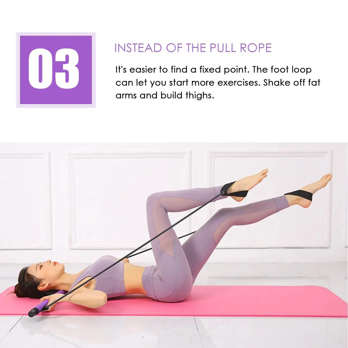 Палка для пилатеса с эластичными лентами дома спортзала портативная фитнеса