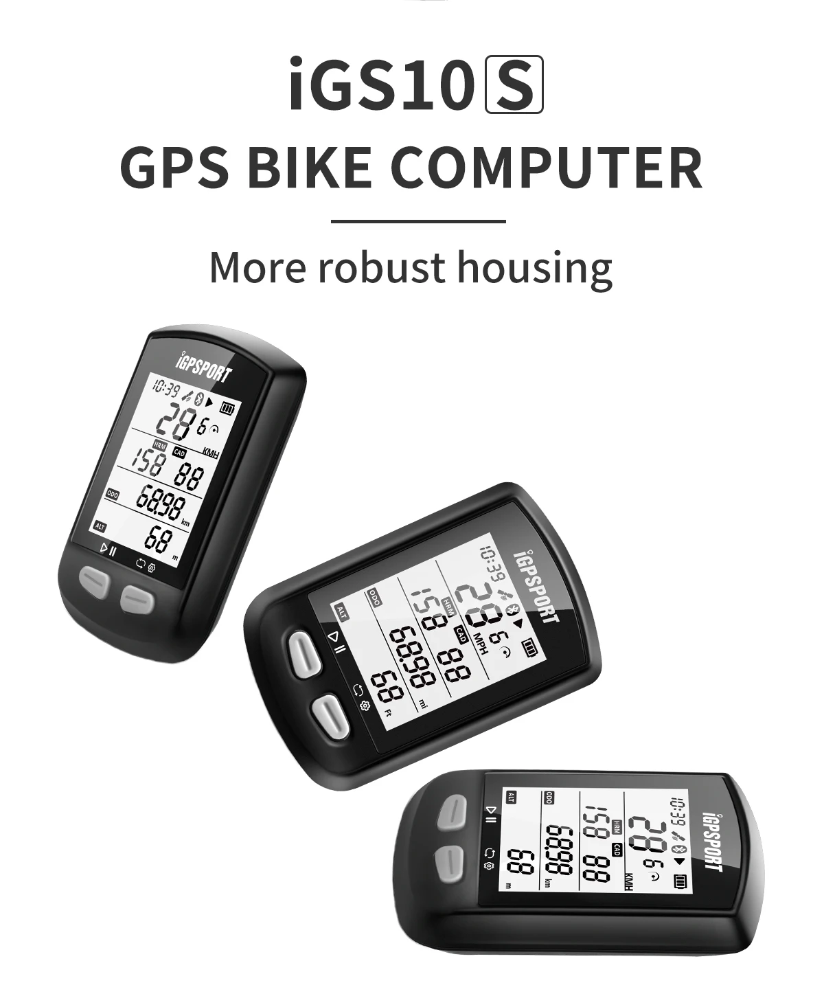 

igs10s Bike Wireless Stopwatch GPS Bicycle Computer IPX6 Waterproof Cycling Speedometer