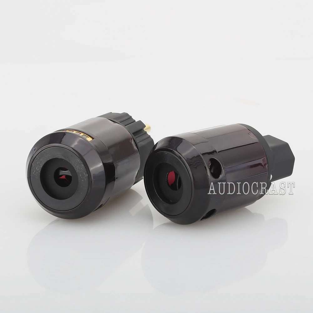 Привет конец пара P-079E+ C079 24k позолоченный ЕС разъем питания ac шнур питания Вилки