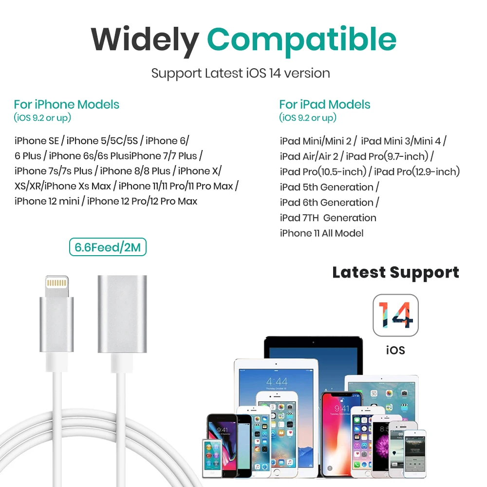 Удлинительный кабель dyplay 8Pin 1 м 2 удлинитель для iPhone iPad адаптер зарядки Передача