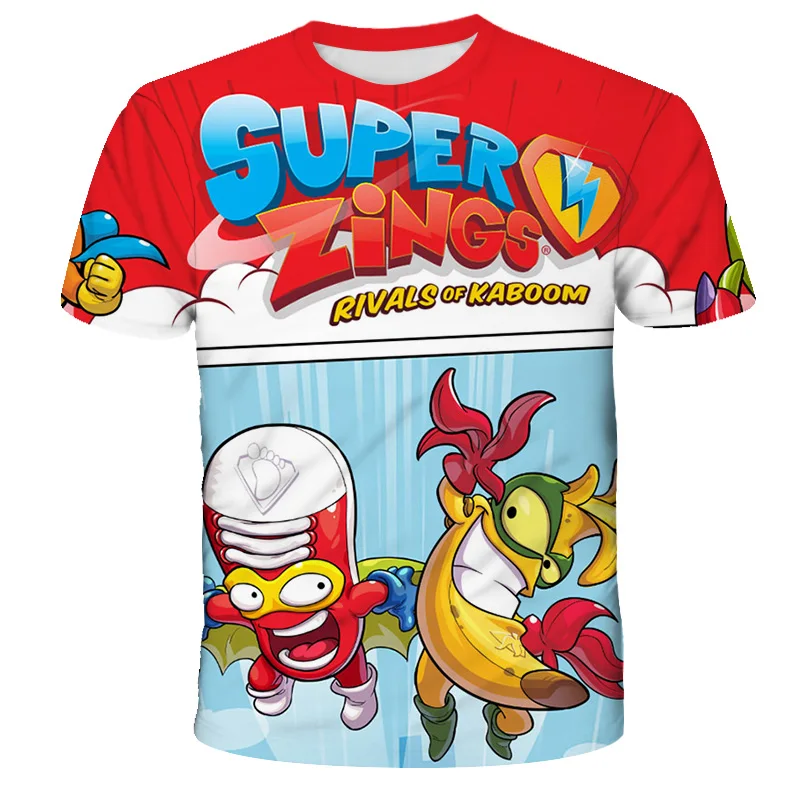 

Superzings Fashion Graphic 3d Print T Shirts Tee 2021 Summer Short Sleeve O-neck Tshirt for Baby Boys Kids Casual Tops Girls Top