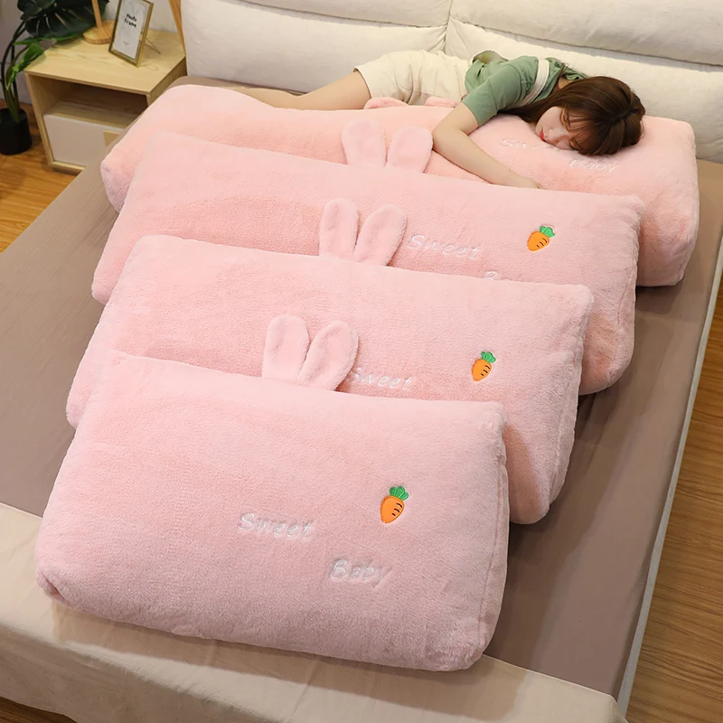 

Washable Cute Cushion Pillow Fabric Bedside Pink Velvet Large Princess Modern Cushion Design Cojines Cama Home Accessories DG50C