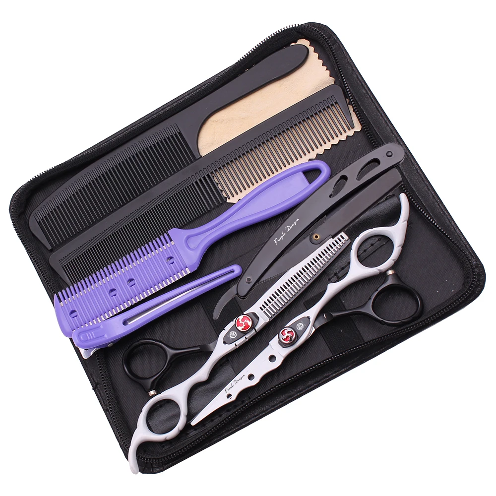 Профессиональные Парикмахерские ножницы 6 дюймов черные японские 440c