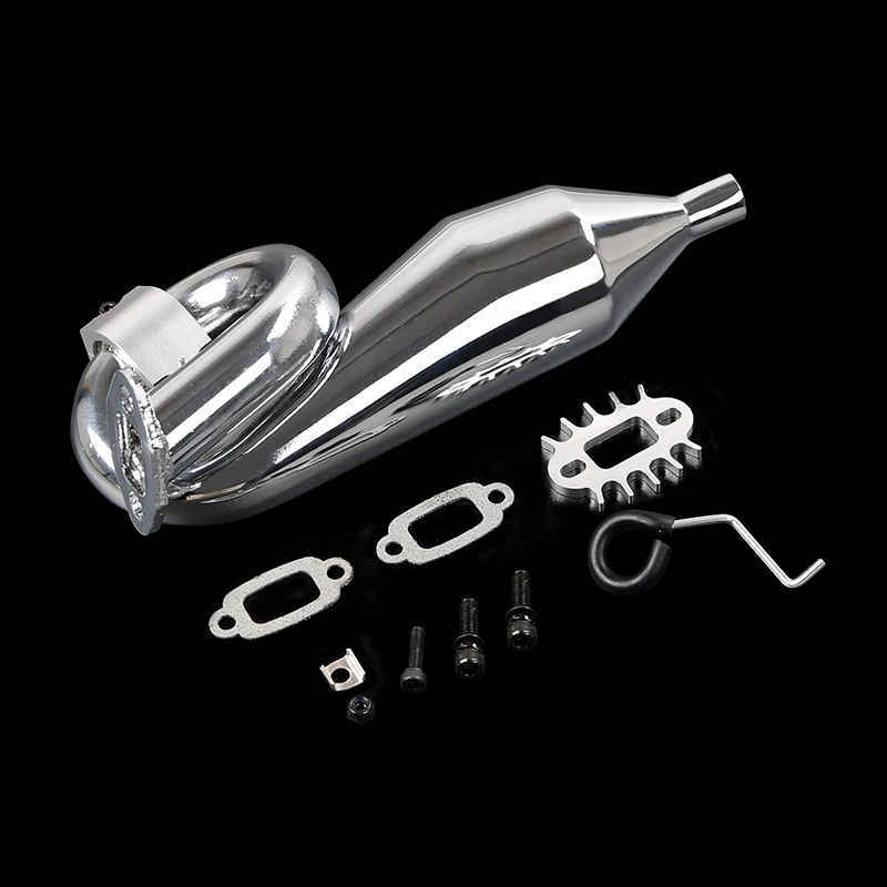 Выхлопная труба из сплава с металлическим зажимом ЧПУ для 1/5 HPI Rofun Baha Rovan Km BAJA 5B 5T 5SC