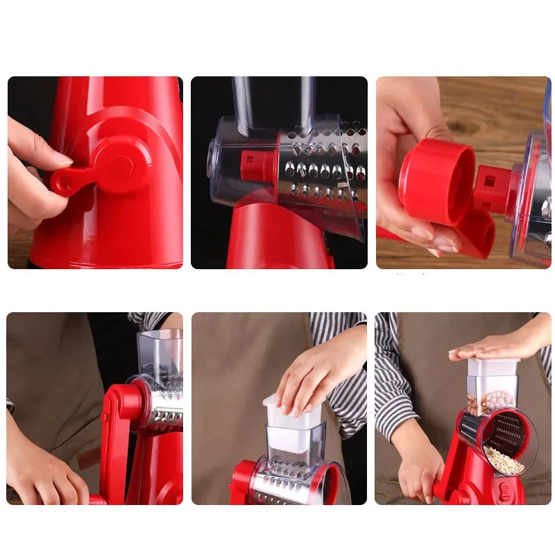 

Multifunctional Kitchen Drum-style Vegetable Cutting and Meat Grinder Artifact Manual Meat Grinder Potato Shredder Shredder