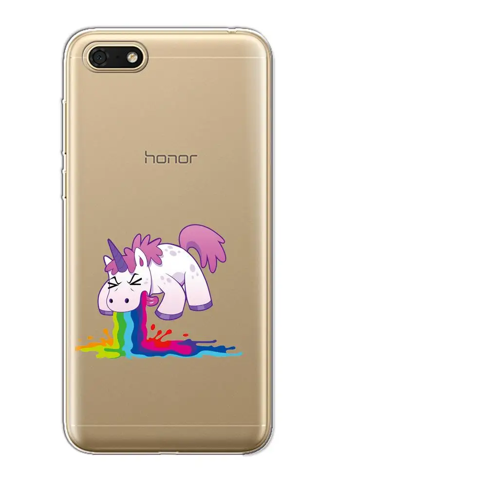 Радужный Единорог для huawei Honor 7A 5 45 дюймов Чехол Силиконовый мягкий ТПУ чехол