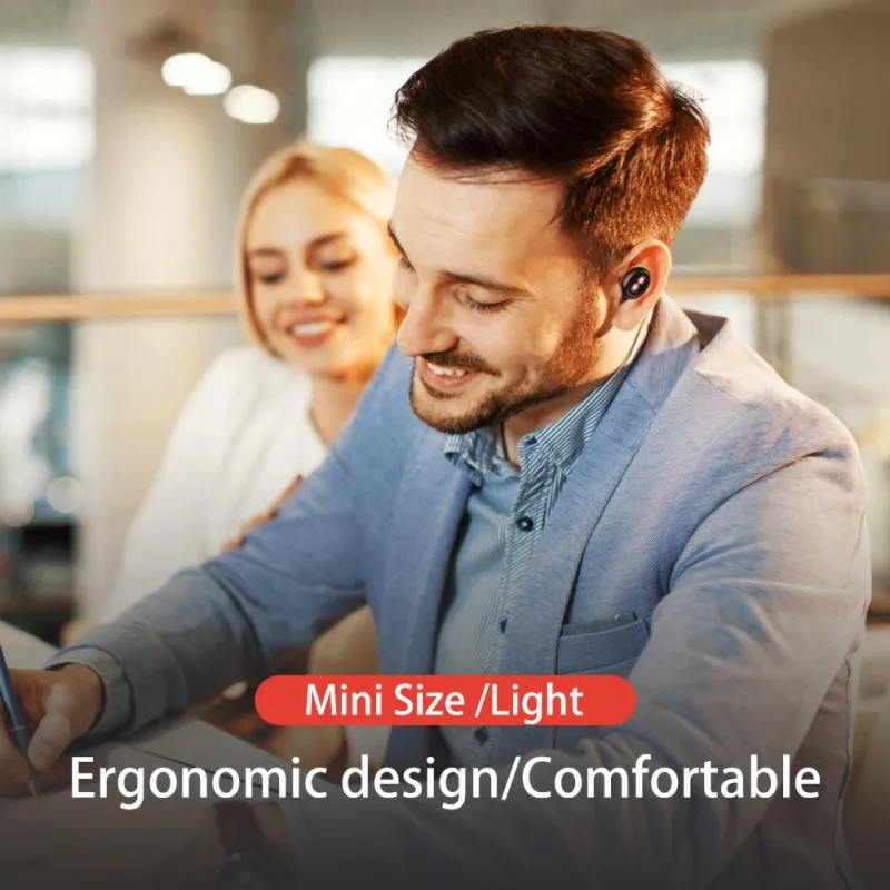 ABS Материал Bluetooth V5.0 одно ухо вкладыши мини невидимая гарнитура Магнитная Зарядка