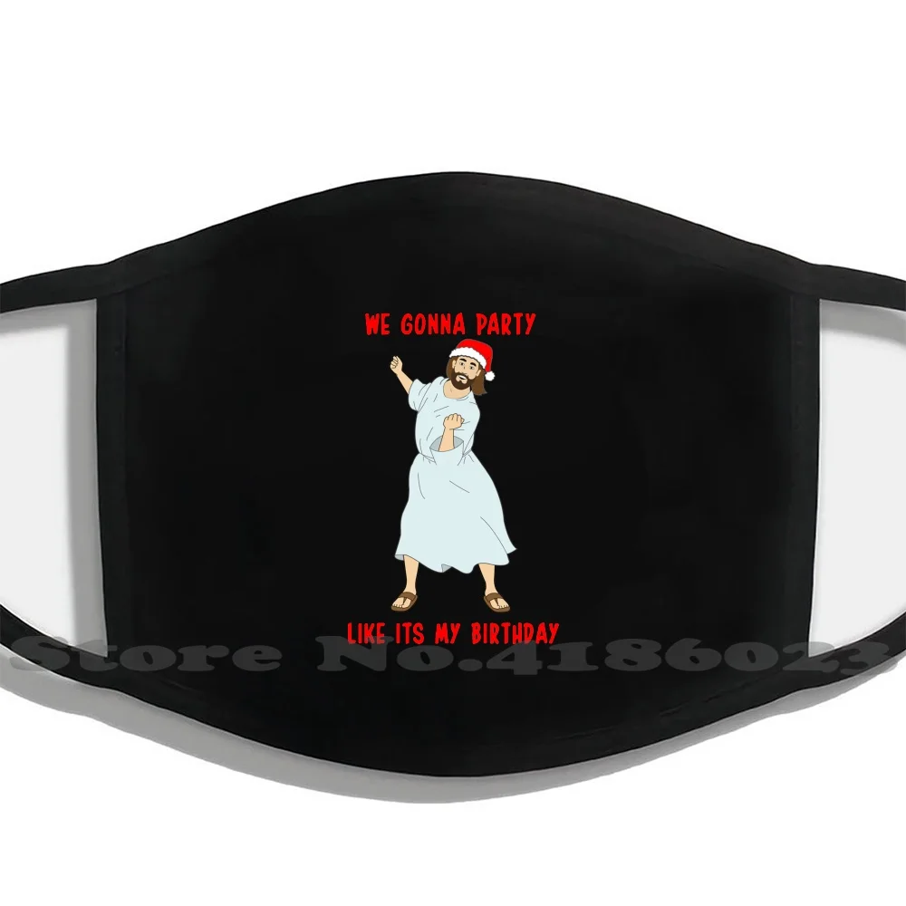 

День рождения Иисуса! Моющиеся черные маски для мужчин и женщин, маска для лица, маска для деда и Санты, влажная маска по снегу на Рождество