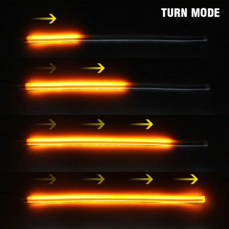 

Flexible LED Strip Lights Headlight Motorcycle Replacement Slim Sequential