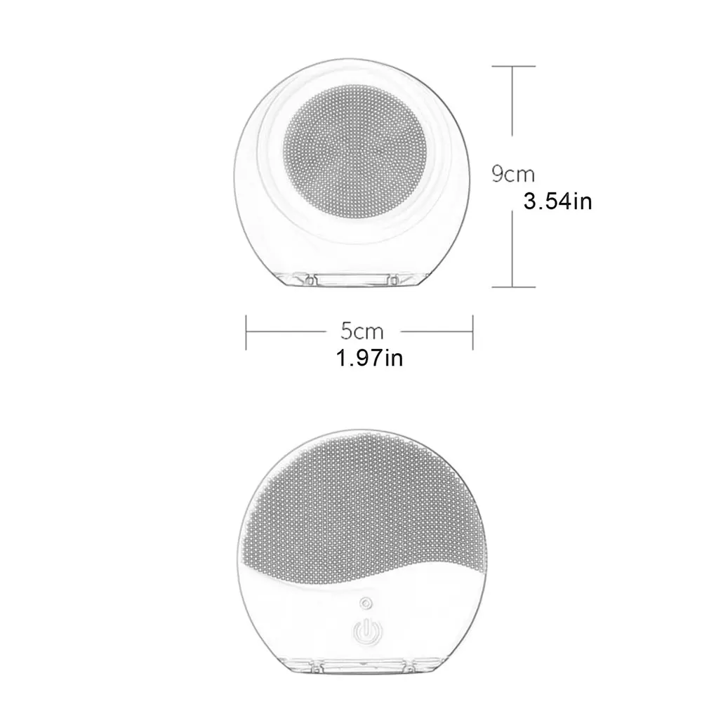 

Ultrasonic Vibration Electric Facial Cleansing Brush Silicone Waterproof Sonic Facial Cleansing Electric Face Skin