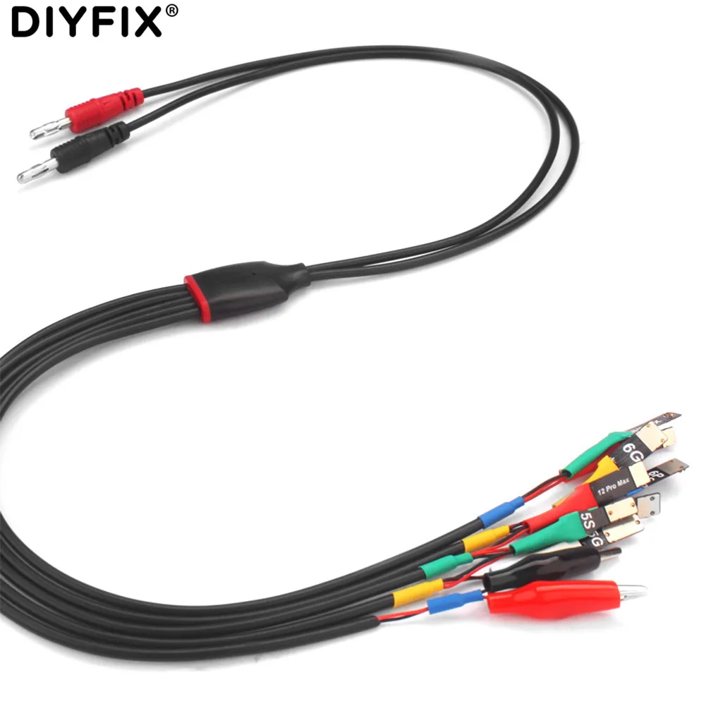 diyfix simple dedicated power cable for iphone 5g 12 pro max phone failure detect repair tool with alligator clip free global shipping