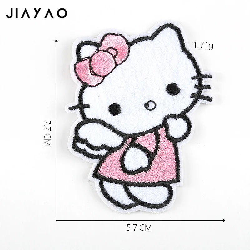 Вышитая нашивка мультяшный Кот наклейки для детей швейная одежда | Дом и сад
