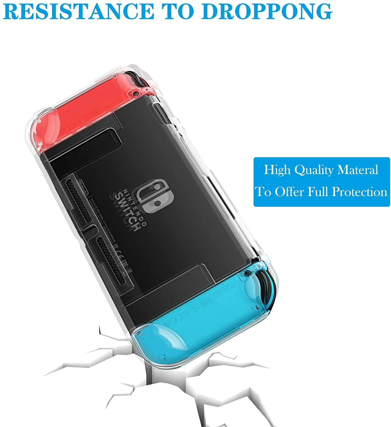 Прозрачный чехол Dockable для Nintendo Switch защитный контроллера и Joy Con кристально